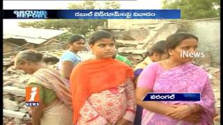 SR Nagar Peoples Facing Problems With Houses Demolished In Warangal | Ground Report | iNews