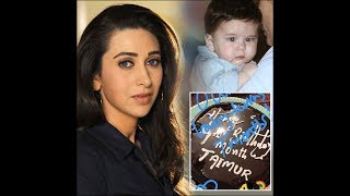 Maasi Karisma Kapoor shares Taimur's 7-month cake pic