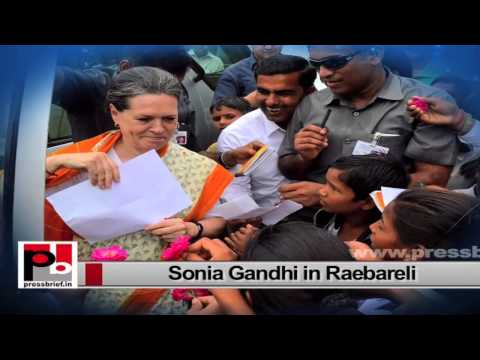Sonia Gandhi in Raebareli, attacks Modi government