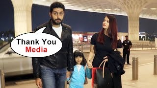 Aishwarya Rai, Abhishek Bachchan With Aaradhya SPOTTED At Airport
