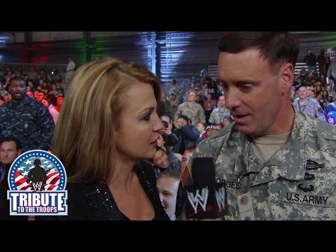 Michelle Beadle interviews Col. Hodges- Tribute to the Troops 2013 - WWE Wrestling Video