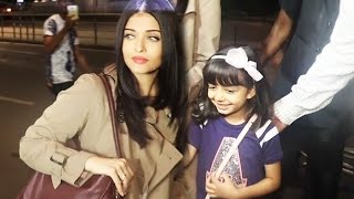Aishwarya Rai Leaves For Cannes 2017 With Daughter Aaradhya - Airport Footage