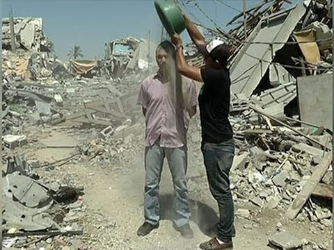 Raw- Bucket Challenge Twist in Mideast Conflict News Video