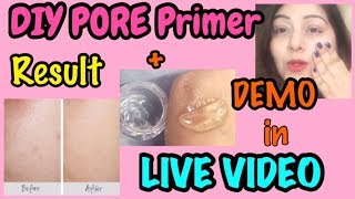 DIY Pore Primer - Miracle Trick for Long Lasting Makeup in Summer - Step wise DEMO in LIVE Video