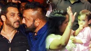 Sanjay Dutt Kisses And Ends Fight With Salman, Salman's Nephew AHIL Dancing At Ganesh Visarjan 2017