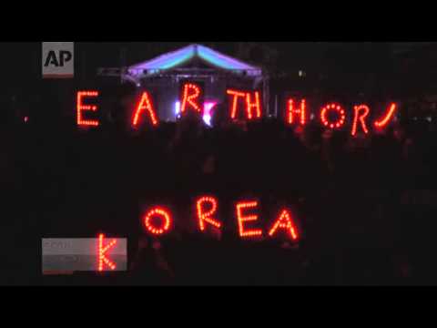 Raw- World Turns of Lights for Earth Hour News Video