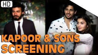 Fawad, Alia & Sidharth Host Special Screening Of 'Kapoor & Sons'