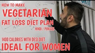 FAT LOSS VEGETARIAN Diet Plan for Women! (Hindi / Punjabi)